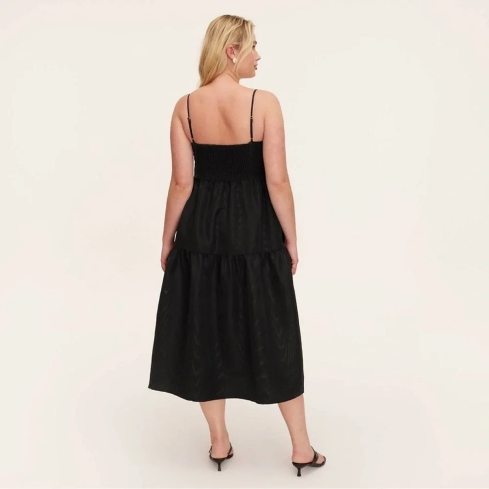 Kate Spade New York for target Black Women's Tiered Ruffle Midi Tank Dress L